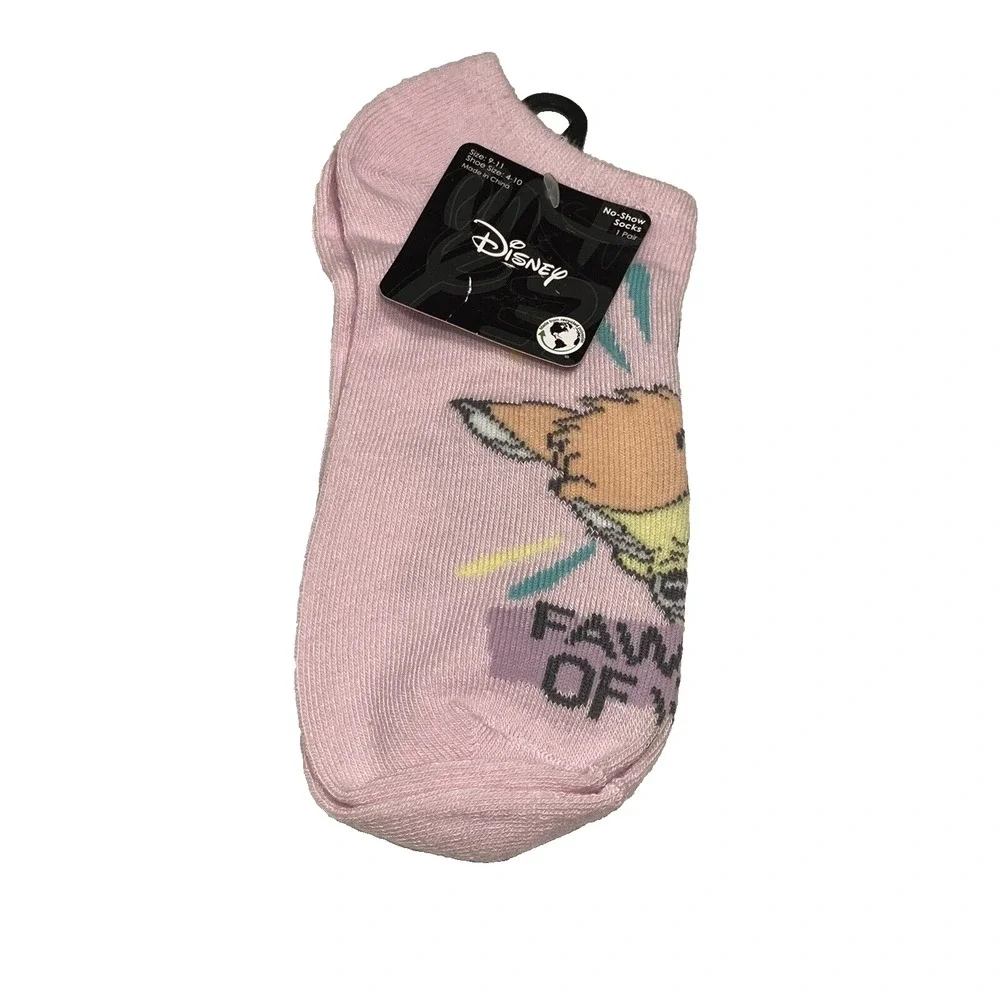 disney womens bambie ankle low cut socks 1 pair size 9-11